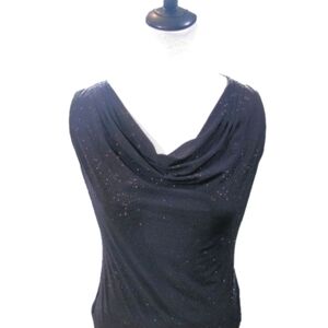 Calvin Klein Sleeveless Black Sparkle Tank Size XS